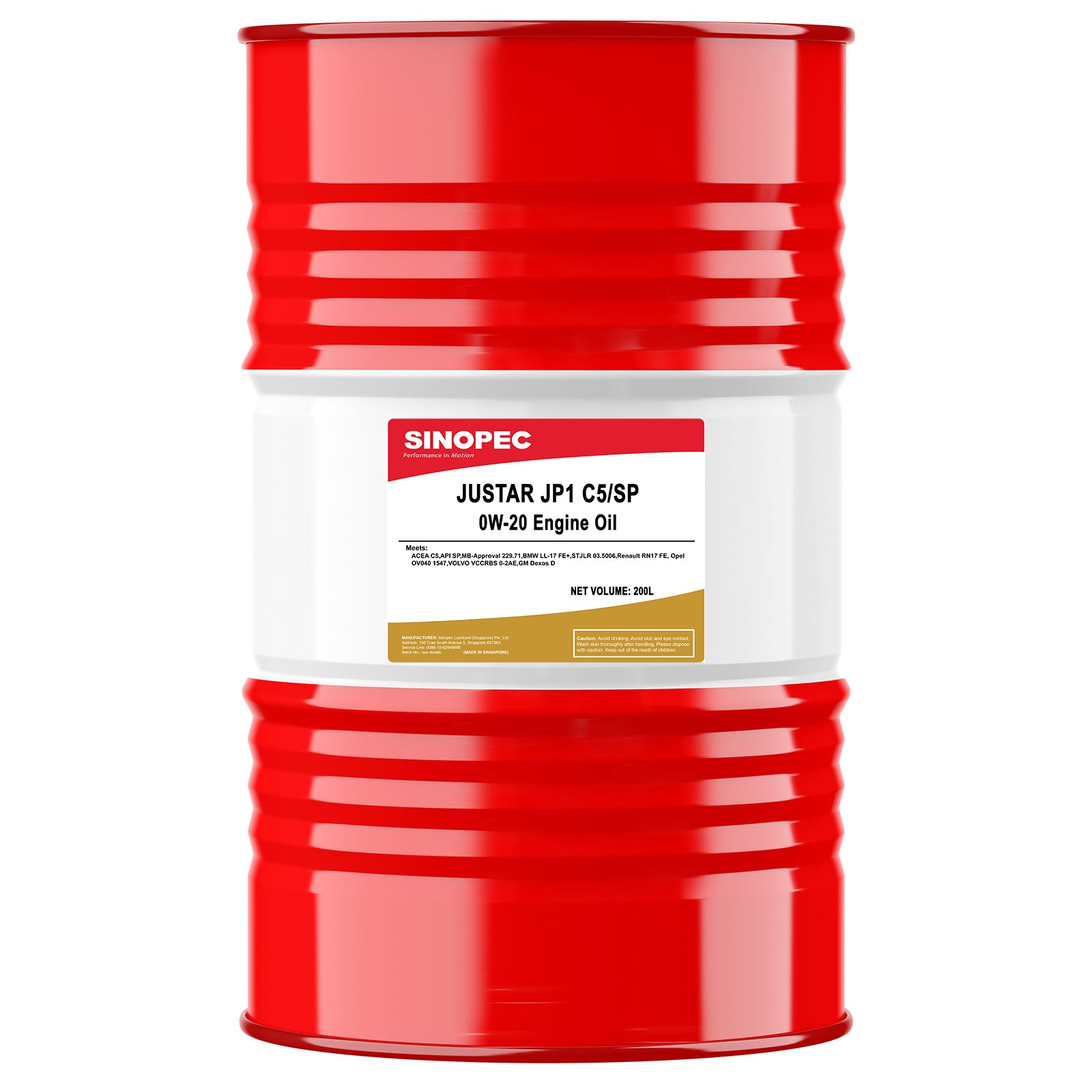 0W20 Full Synthetic Gasoline Engine Oil - 55 Gallon Drum