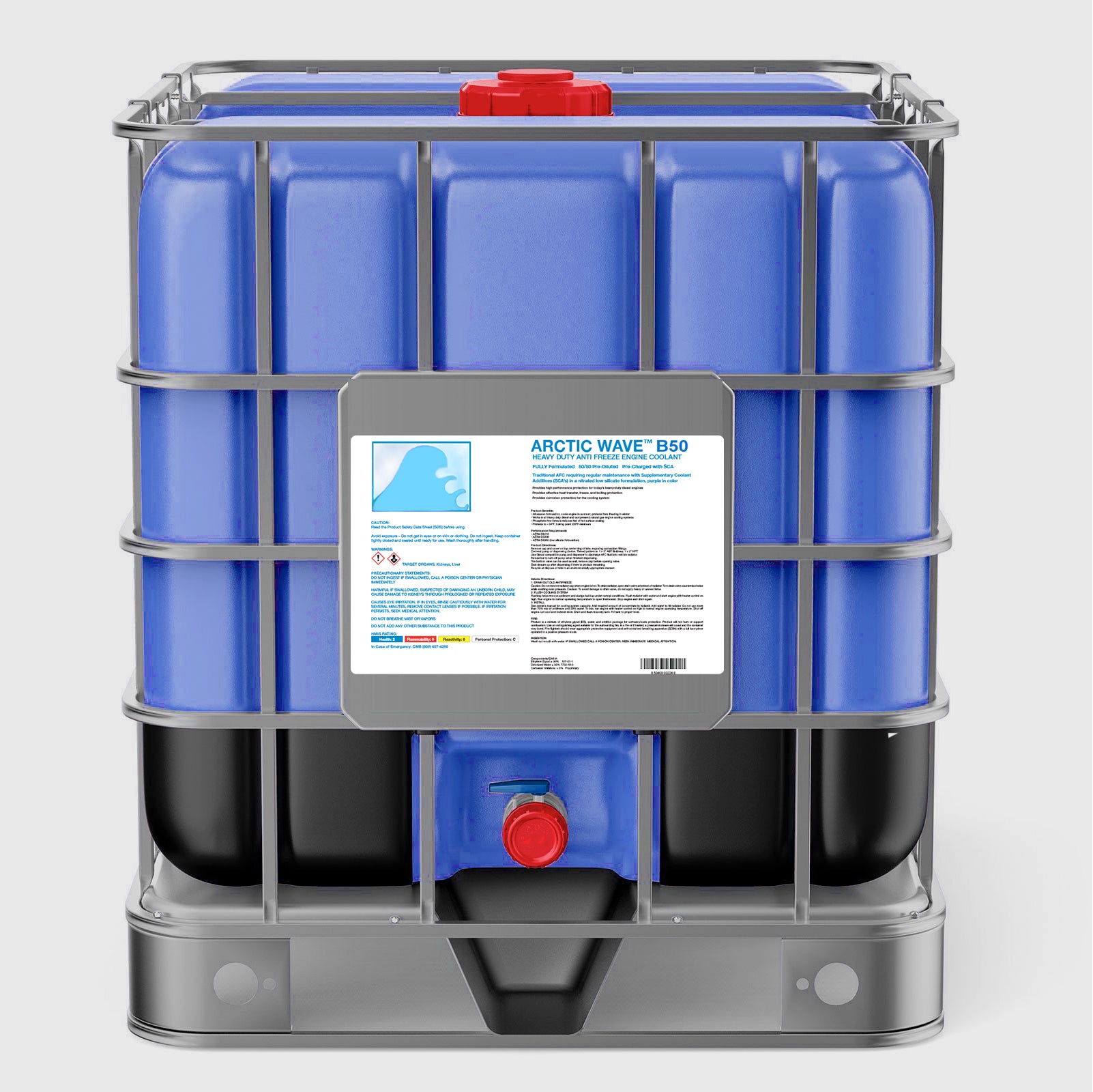 Heavy Duty Extended Life Antifreeze & Coolant - 50/50 - Blue - 275 Gallon Tote
