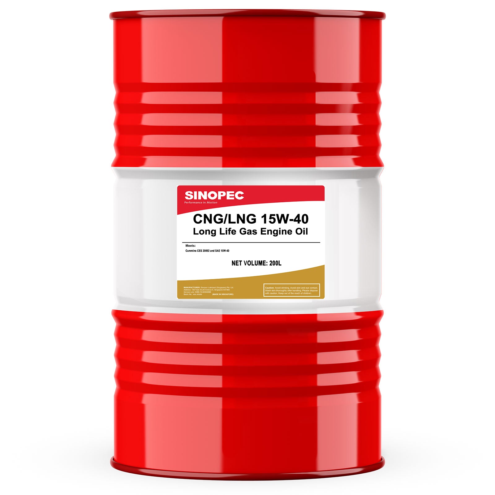 CNG/LNG Natural Gas Engine Oil 15W40 - 55 Gallon Drum