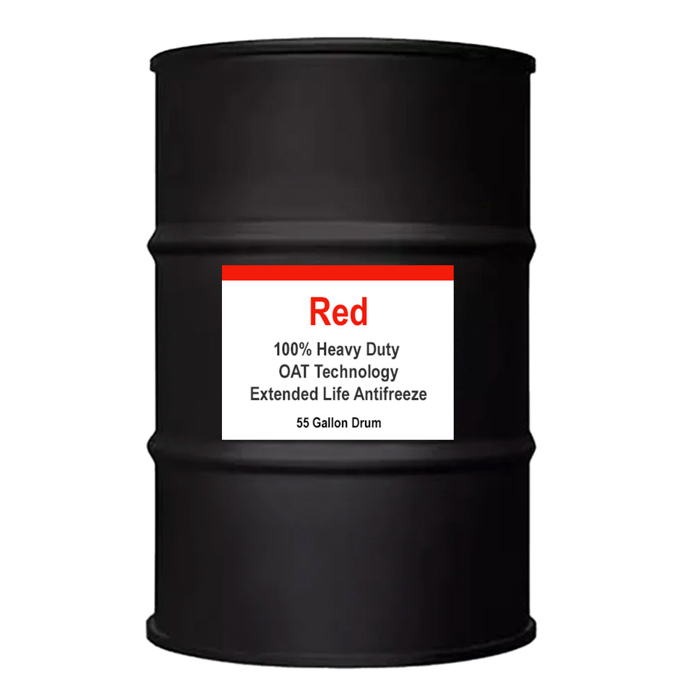 Red 100% Heavy Duty Extended Life Antifreeze - 55 Gallon Drum