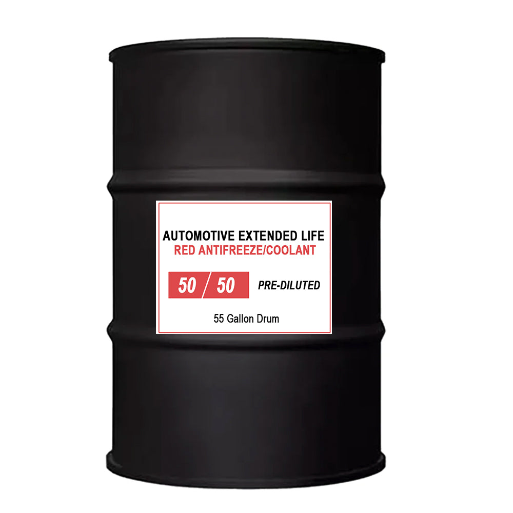 Red 50/50 Asian Vehicle Extended Life Antifreeze - 55 Gallon Drum