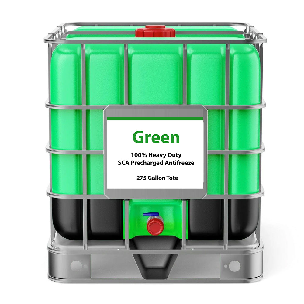 Green 100% Heavy Duty SCA Precharged Antifreeze - 275 Gallon Tote