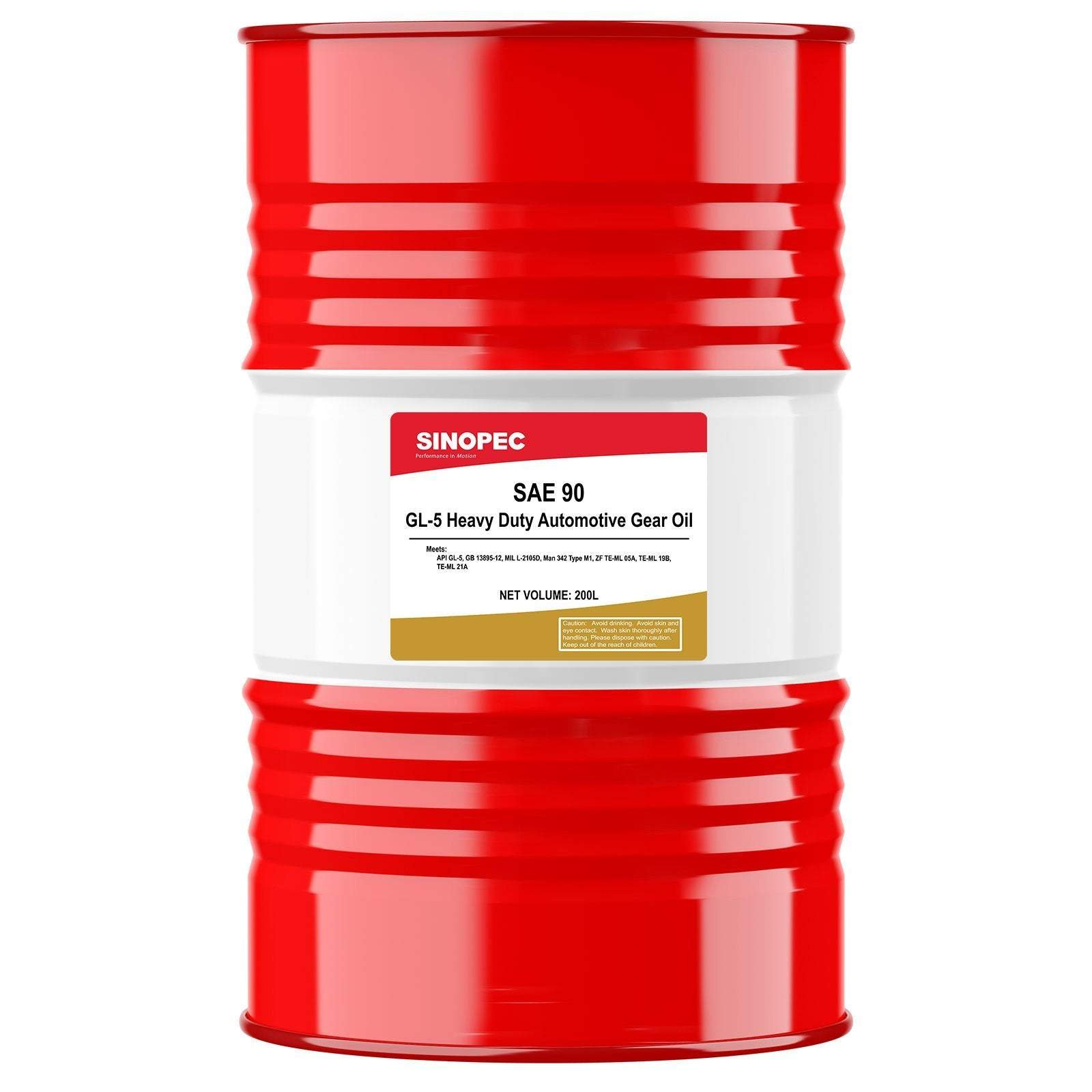 GL-5 SAE 90 Heavy Duty Automotive Gear Oil Gear Oil SINOPEC 55 Gallon Drum