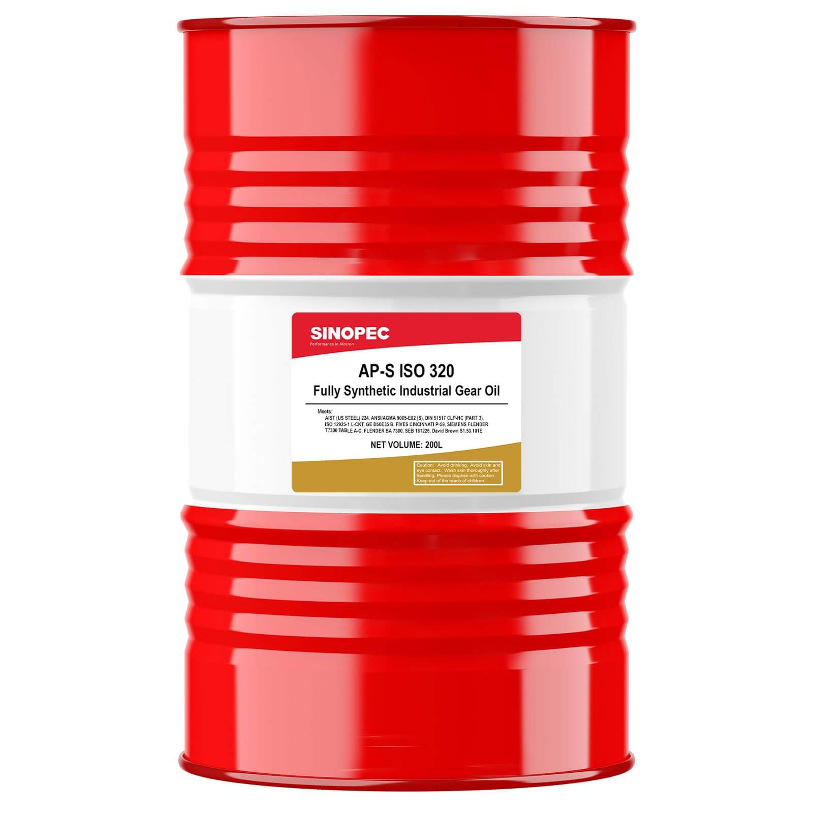 PAO Synthetic Industrial EP Gear Oil - ISO 320-SINOPEC-55 gal,55 Gallon drum,Brand_Sinopec,carter,Category_Industrial Gear Oil,Grade_ISO 320,manufacturing,sinopec,Size_55 Gallon Drum,Type_Synthetic