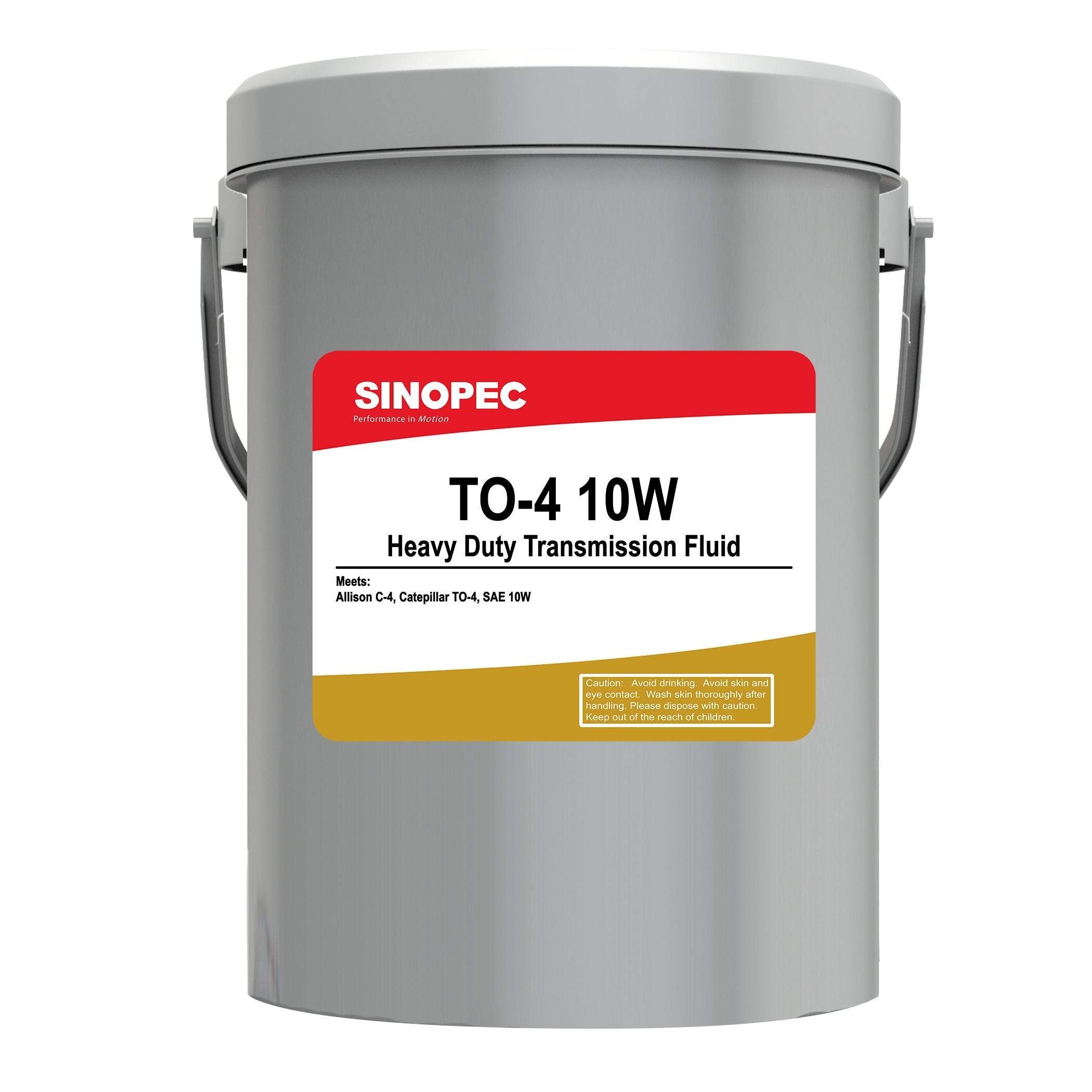 TO-4 10W Drive Train CAT Fluid Transmission SINOPEC 5 Gallon Pail