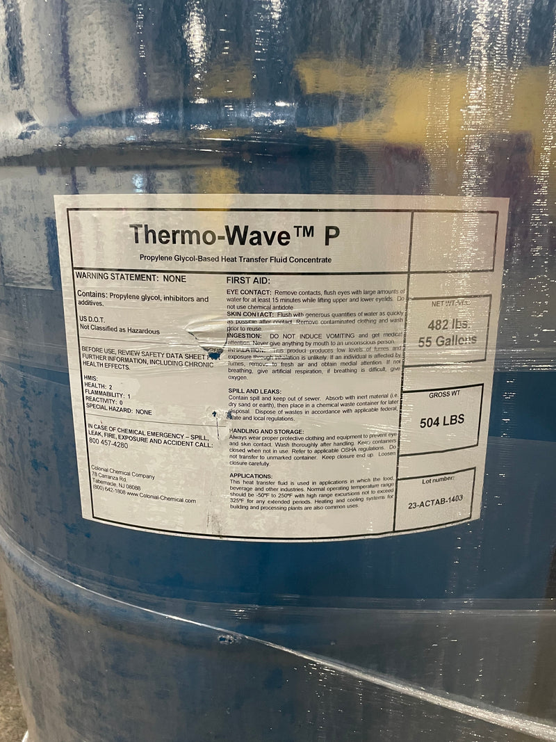 Supplier Propylene Glycol Inhibited-Heat Transfer Fluid 100% Concentrate - 55 Gallon Drum