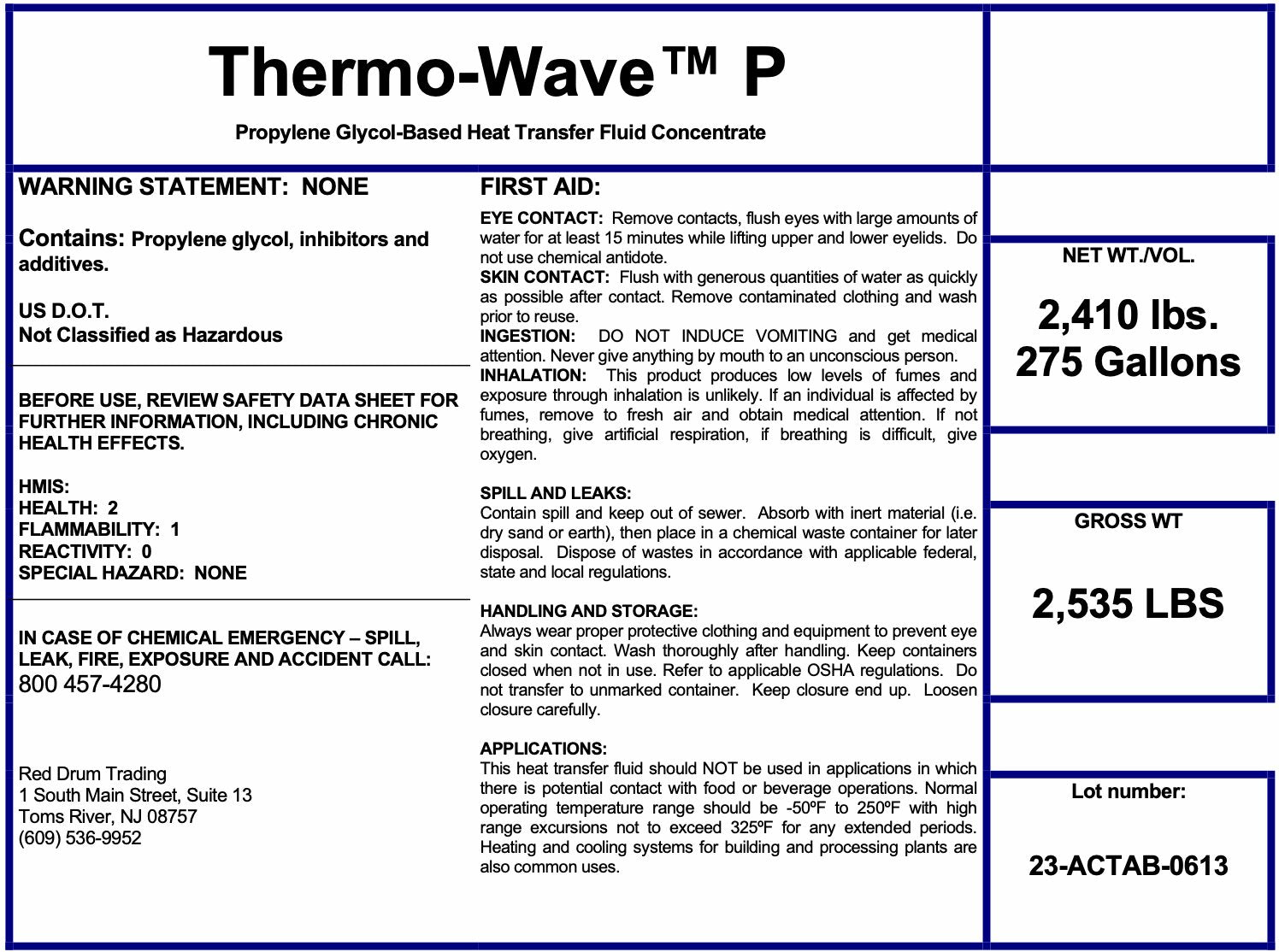 Heat Transfer Fluid