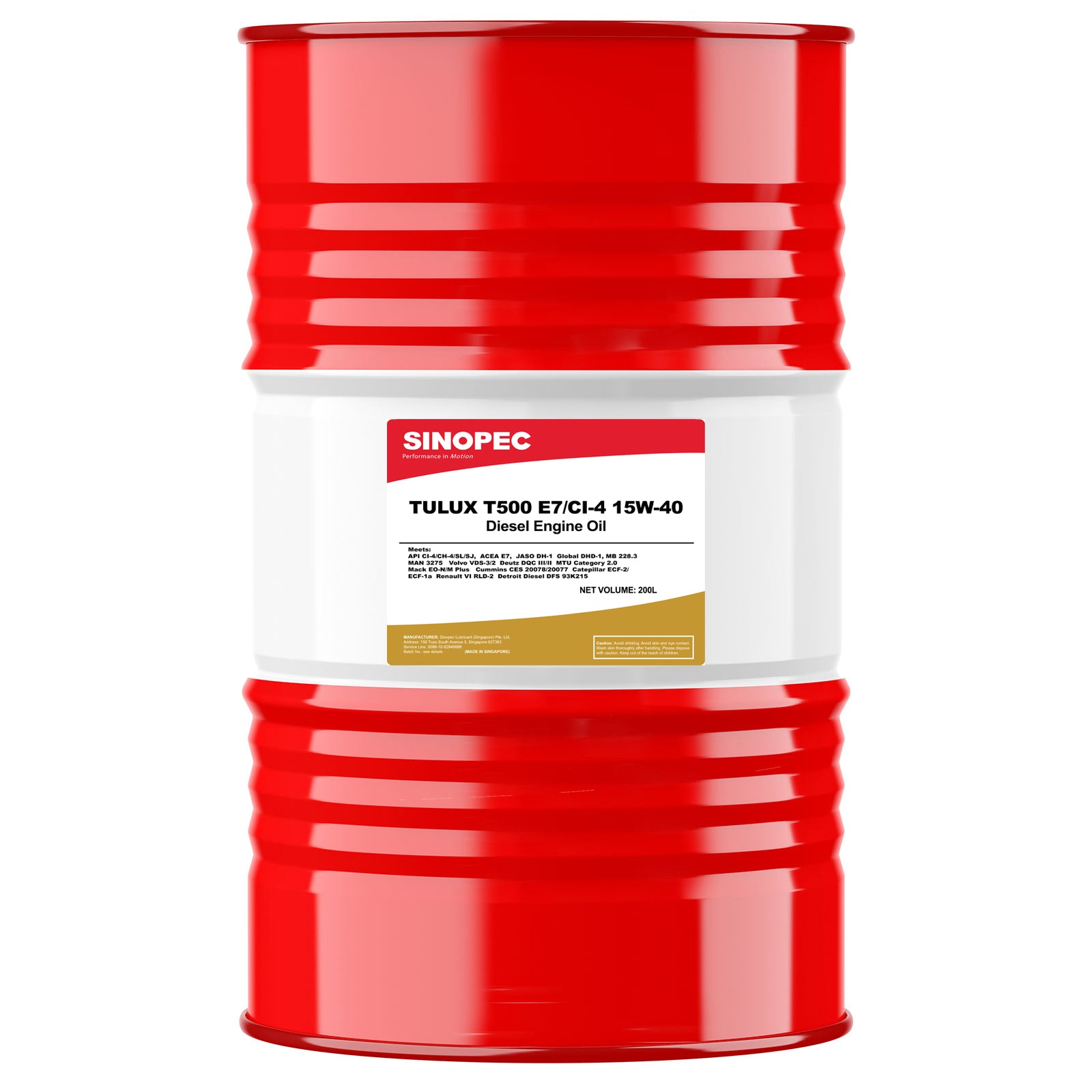 15W40 CK-4 Synthetic Diesel Engine Oil - 55 Gallon Drum