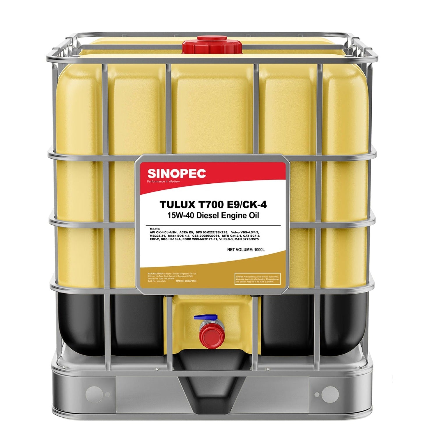 15W40 CK-4 Synthetic Diesel Engine Oil - 275 Gallon Tote