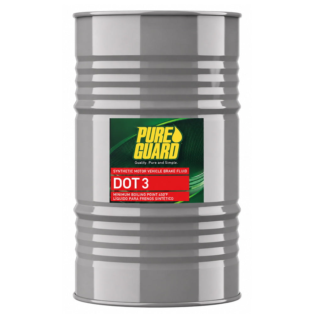 Synthetic DOT 3 Hydraulic Brake Fluid  - 55 Gallon Drum