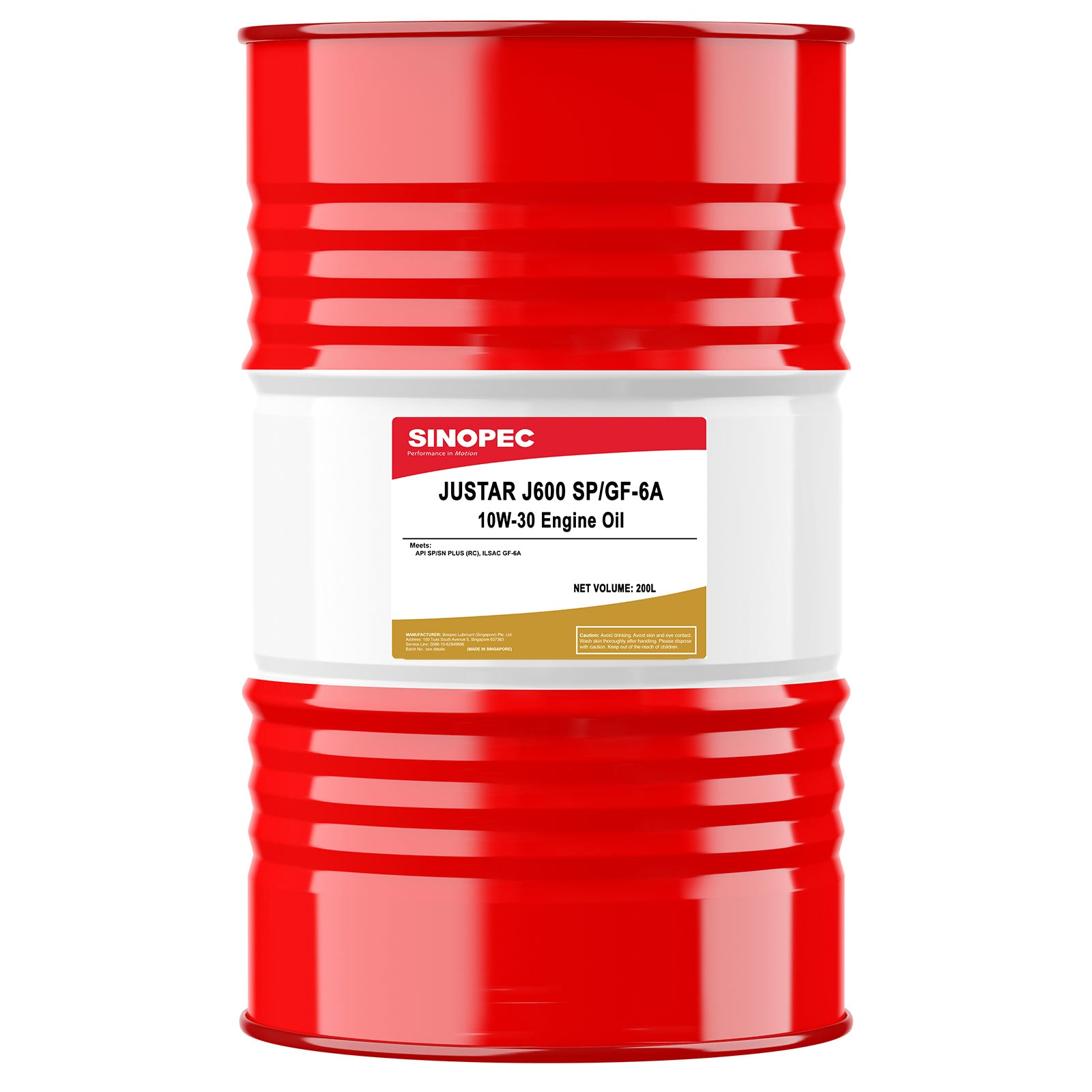 10W30 Full Synthetic Gasoline Engine Oil - 55 Gallon Drum