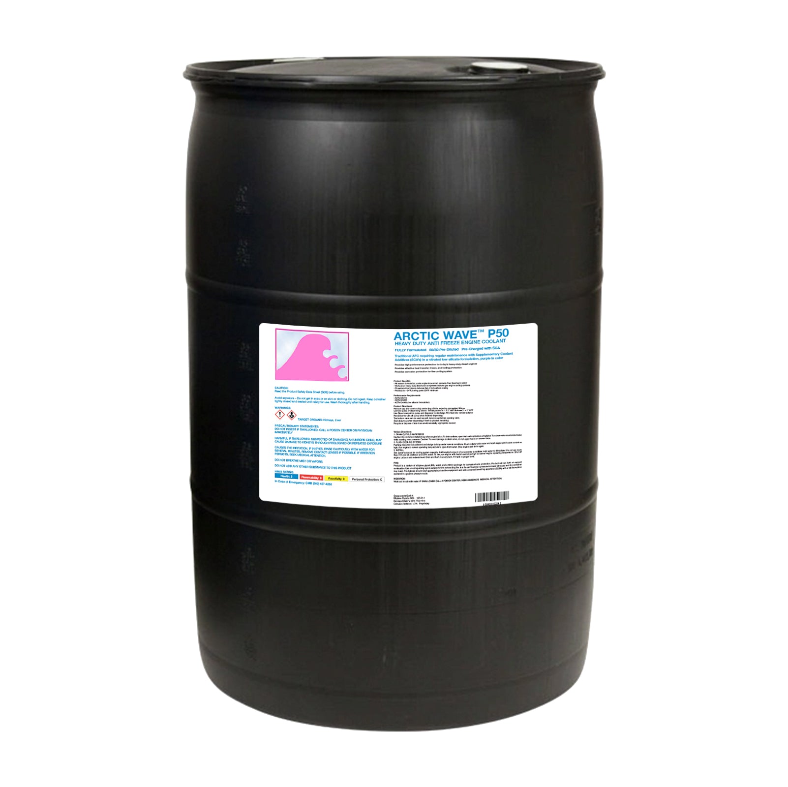 Heavy Duty SCA Precharged Antifreeze & Coolant - 50/50 - Pink - 55 Gallon Drum