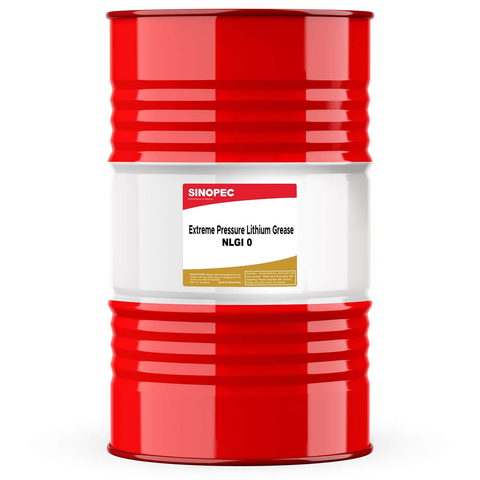 EP0 Lithium Grease-SINOPEC-Brand_Sinopec,Category_Grease,Grade_NLGI 0,sinopec,Size_400 LB Drum,Type_Extreme Pressure