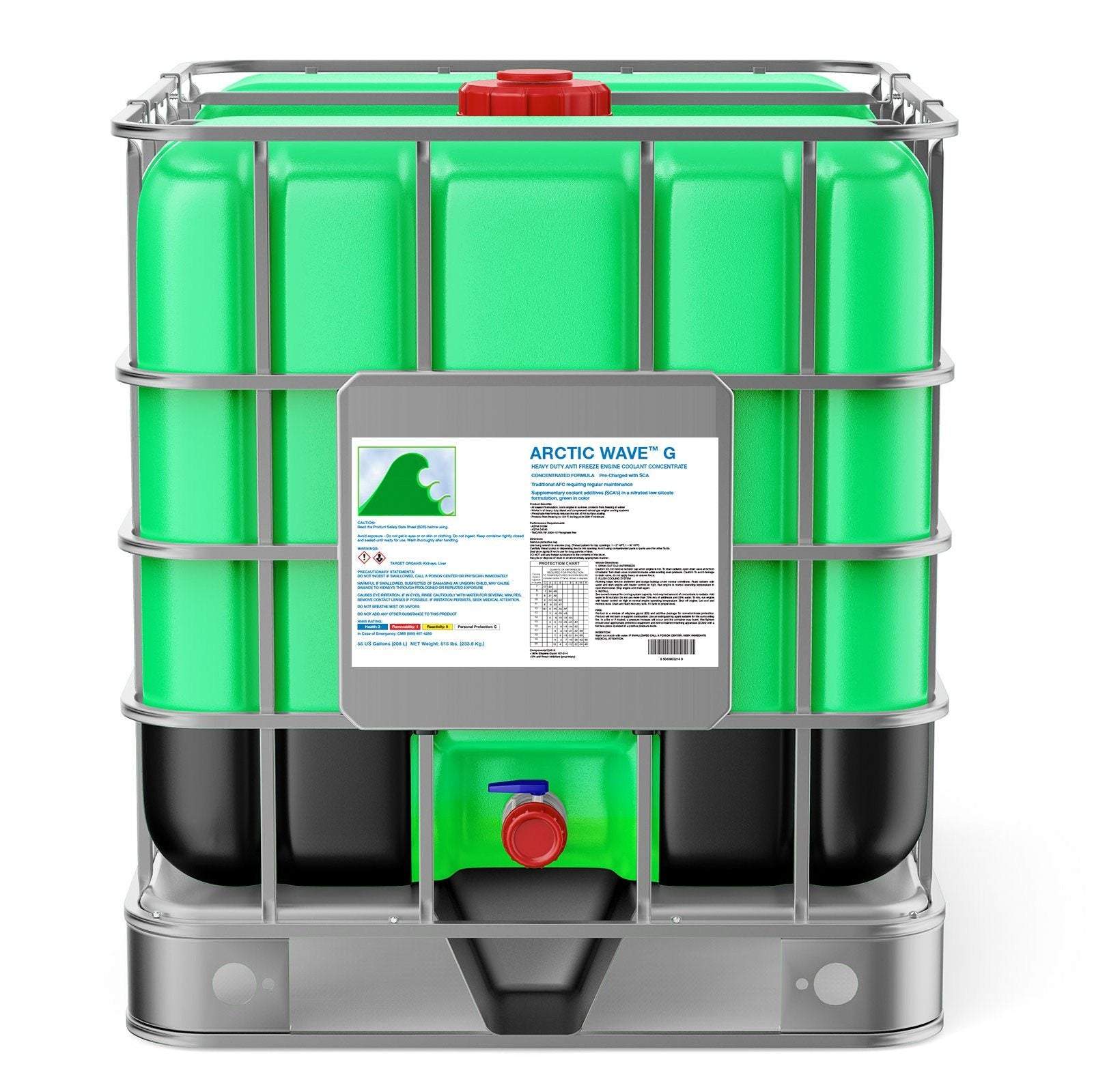 Green Antifreeze Coolant - 100% Concentrate Coolant SINOPEC 275 Gallon Tote 