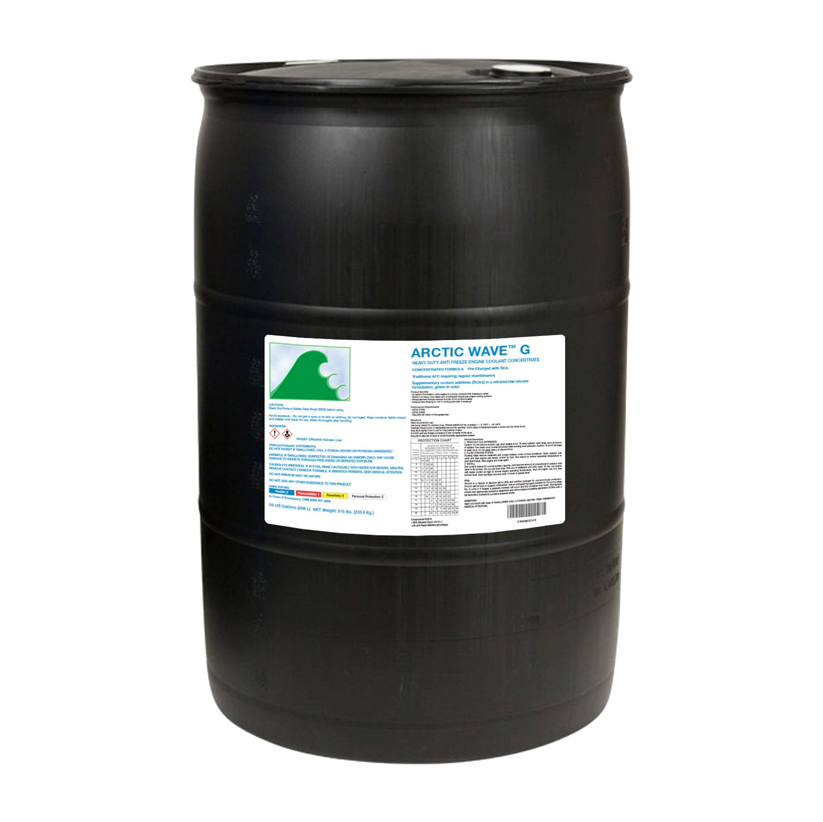 Heavy Duty SCA Precharged Antifreeze & Coolant - Concentrate - Green - 55 Gallon