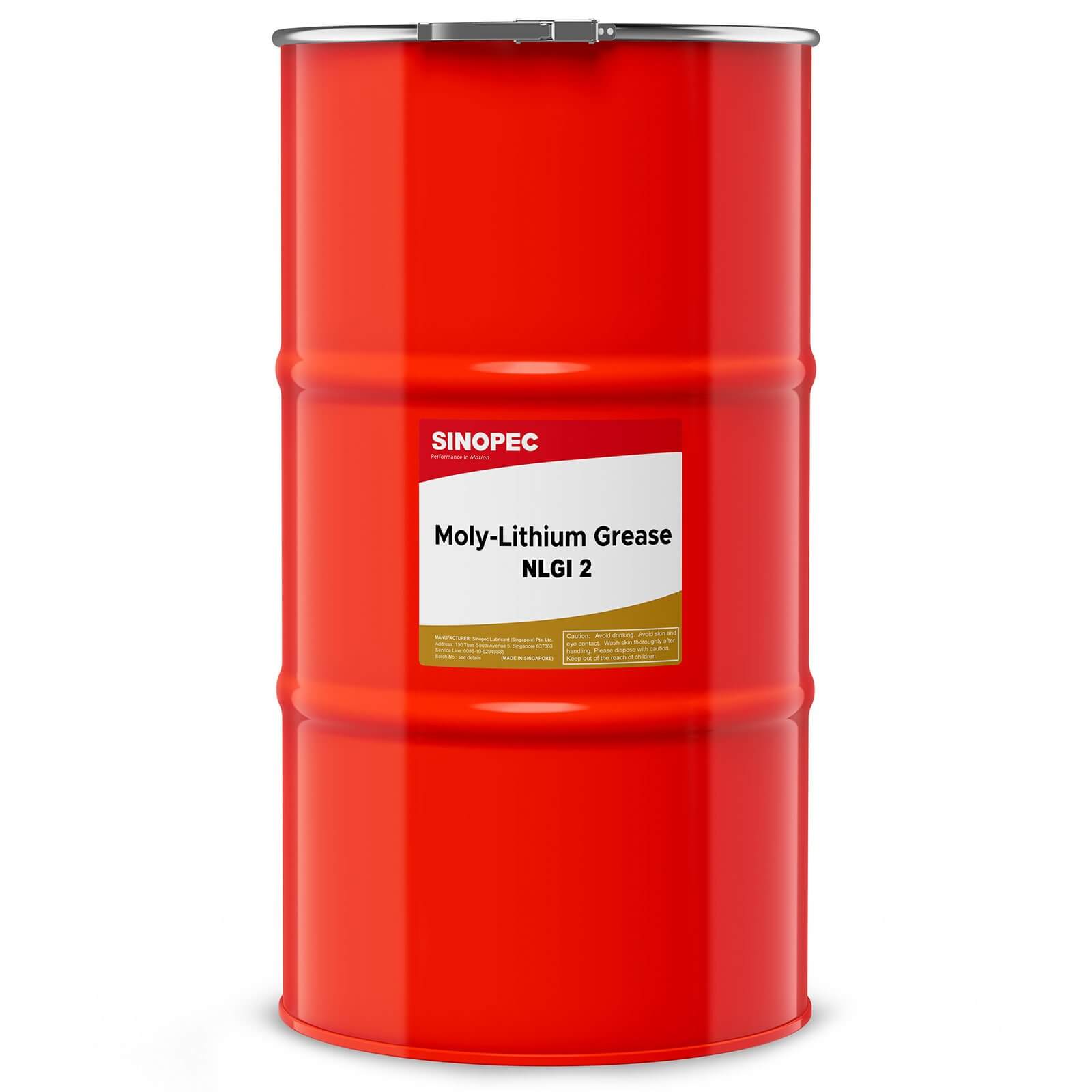 Moly Lithium EP2 Grease-SINOPEC-Brand_Sinopec,Category_Grease,Grade_NLGI 2,sinopec,Size_120 LB Keg,Type_Moly