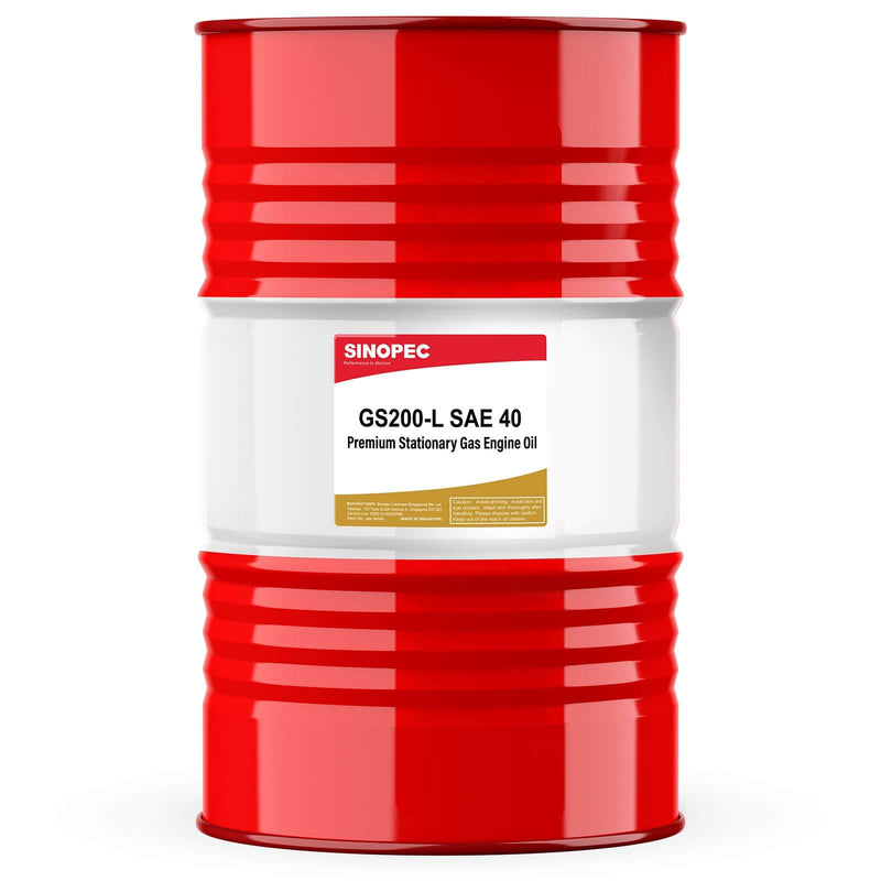 Natural Gas Stationary Engine Oil - SAE 40-SINOPEC-Brand_Sinopec,Category_Natural Gas Engine Oil,energy,Gas Engine Oil,Grade_SAE 40,GS200,GS200-L,Natural Gas Engine,power,SAE 40,SAE40,sinopec,Size_55 Gallon Drum