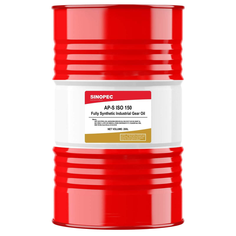 PAO Synthetic Industrial EP Gear Oil - ISO 150-SINOPEC-55 gal,55 Gallon drum,Brand_Sinopec,carter,Category_Industrial Gear Oil,Grade_ISO 150,manufacturing,sinopec,Size_55 Gallon Drum,Type_Synthetic