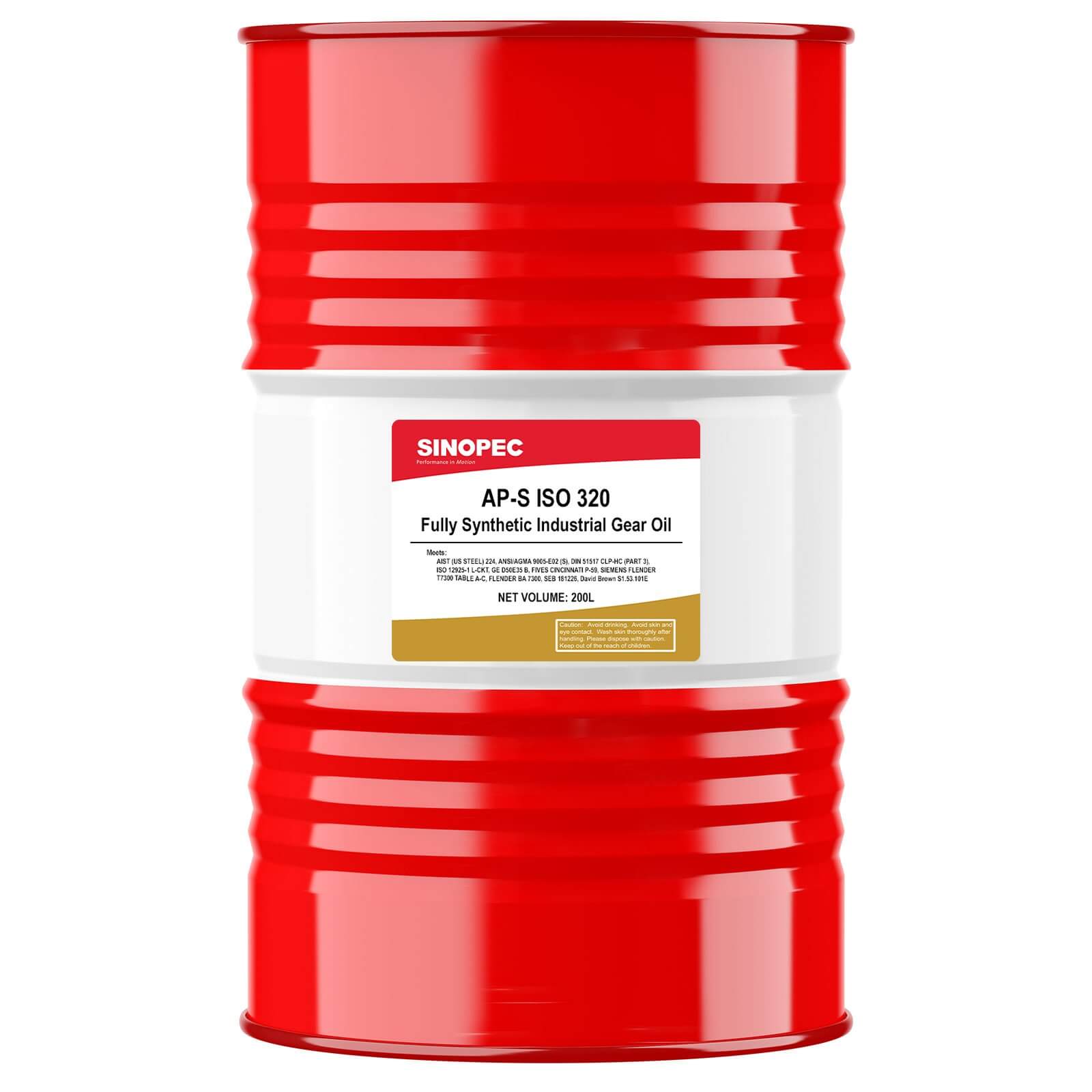 PAO Synthetic Industrial EP Gear Oil - ISO 320-SINOPEC-55 gal,55 Gallon drum,Brand_Sinopec,carter,Category_Industrial Gear Oil,Grade_ISO 320,manufacturing,sinopec,Size_55 Gallon Drum,Type_Synthetic