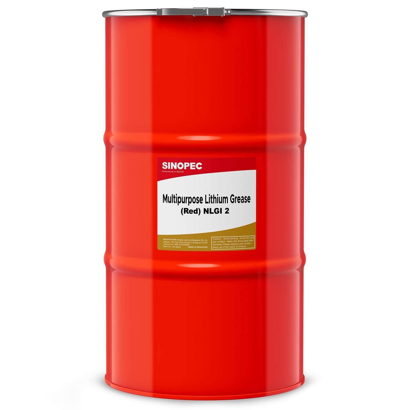 Red Lithium Multi-purpose Grease #2-SINOPEC-Brand_Sinopec,Category_Grease,Grade_NLGI 2,sinopec,Size_120 LB Keg,Type_Red Grease